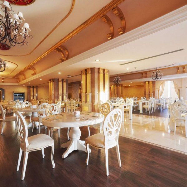 New and clean luxury restaurant in European style. Amara Dolce Vita Luxury Hotel. Resort. Tekirova-Kemer. Turkey