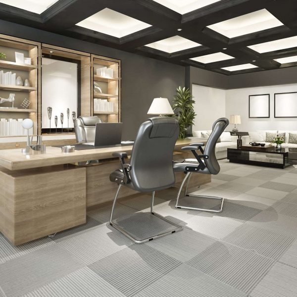3d rendering luxury business meeting and working room in executive office