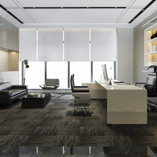 3d rendering luxury business meeting and working room in executive office